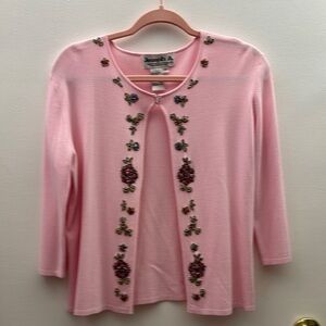 Joseph A Embroidered Cardigan